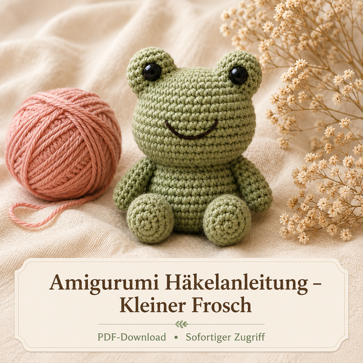 Kleiner Frosch Amigurumi Häkelanleitung