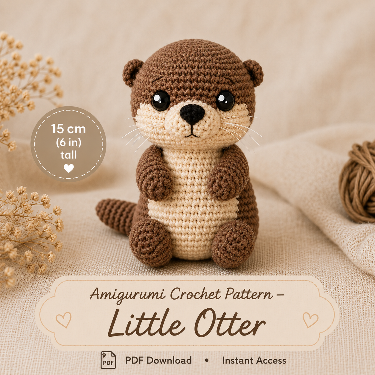 Little Otter amigurumi crochet pattern